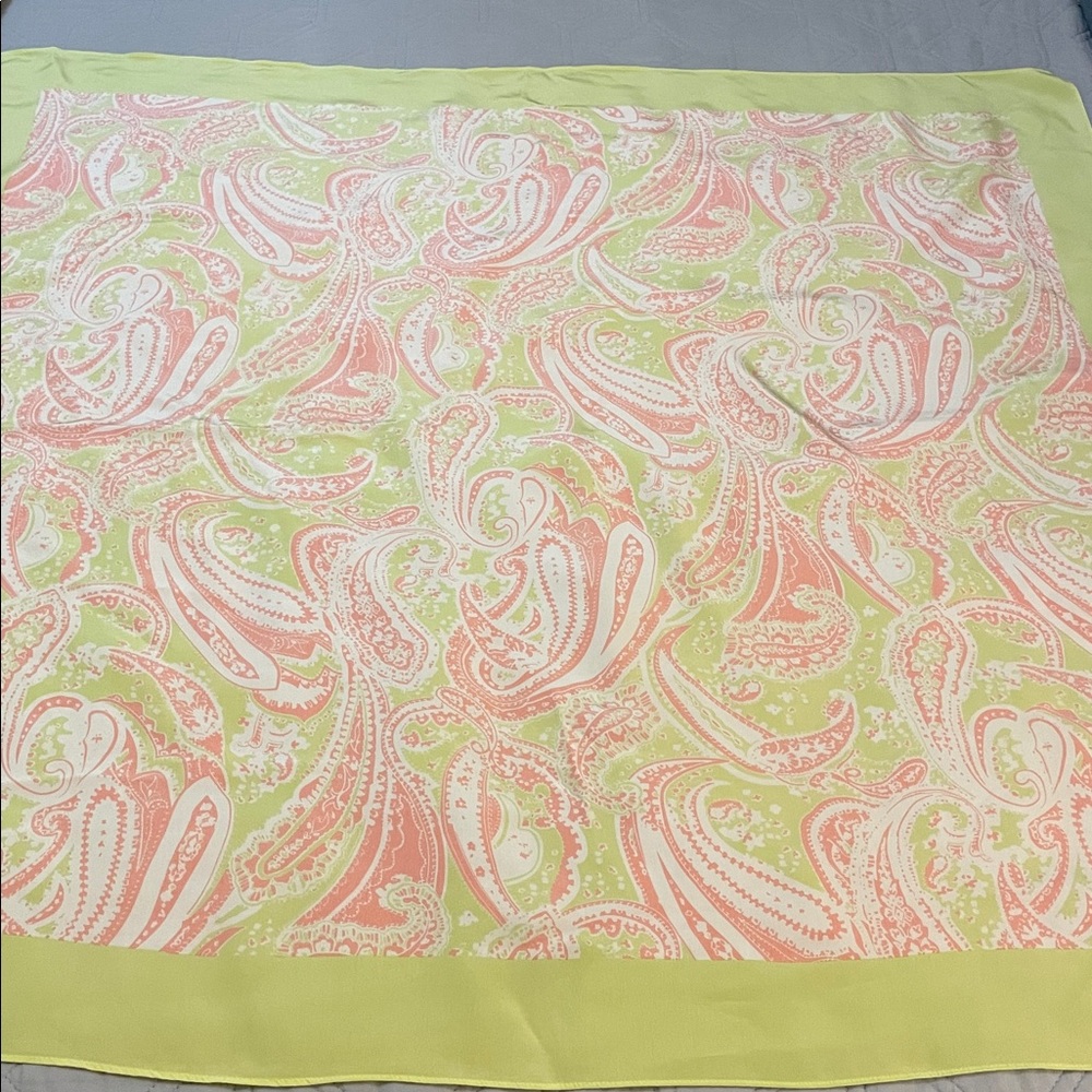 Peck & Peck Pastel Silk Paisley Scarf